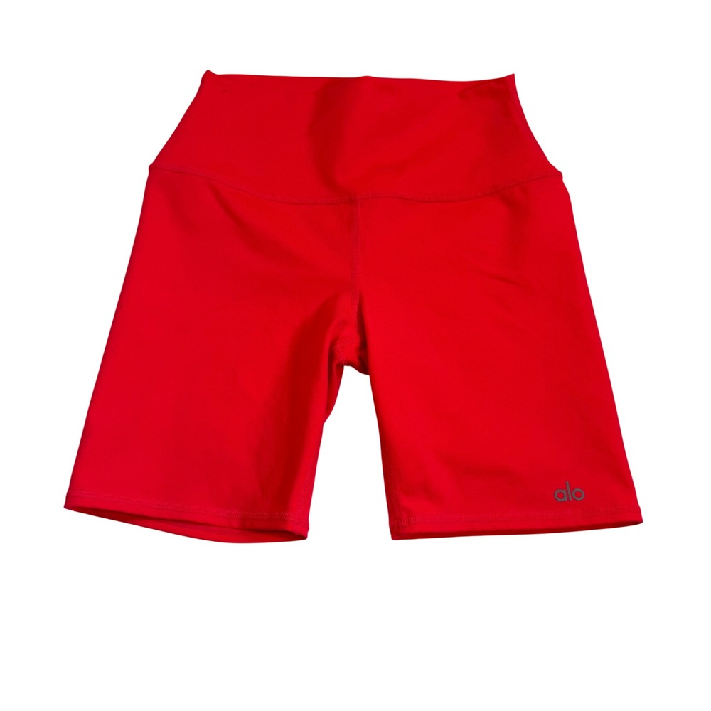 Alo Yoga Airlift Energy Biker Shorts Small Pink Strawberry Lemonade High Rise 5"